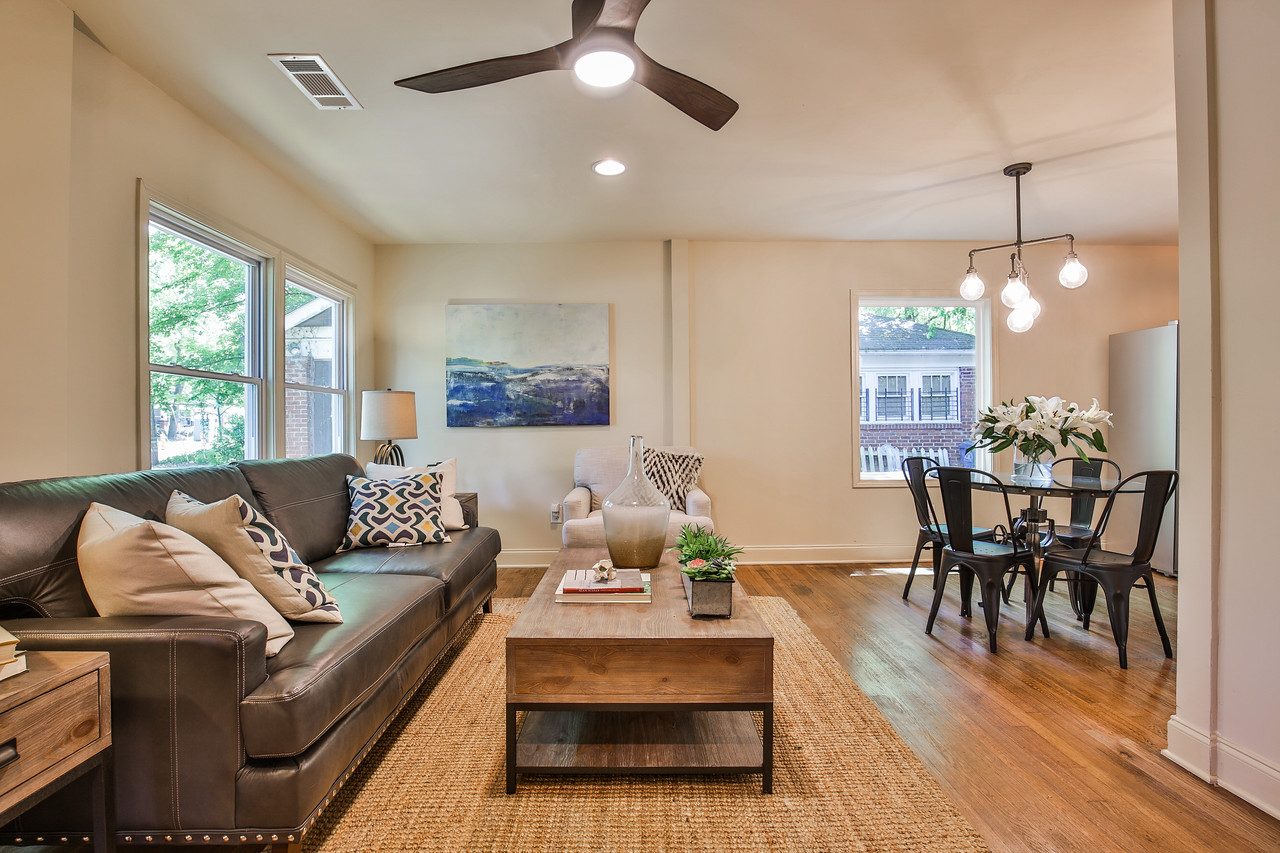 Furniture by England Furniture, Lighting by Savoy House, Custom Art by Pat Shankle, Stager